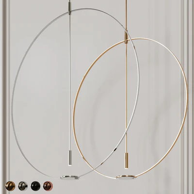 Giustini and Stagetti MAGNIFIER CEILING LAMP Gold, Black, Chrome, Bromze — Ver 2