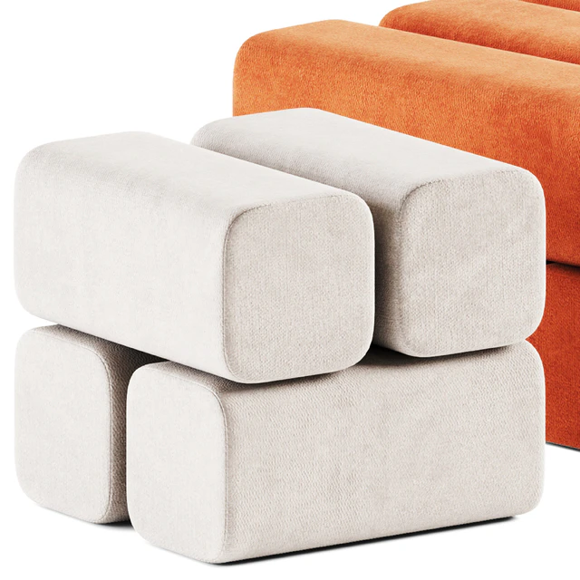 Drova Pouf 4 and 6 by Woo Furniture / Пуф — Скачать