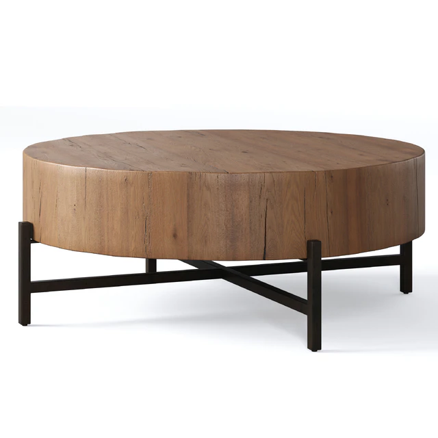 Fargo 40" Round Reclaimed Wood Coffee Table by pottery barn — Скачать