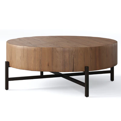 Fargo 40" Round Reclaimed Wood Coffee Table by pottery barn — Вид 3