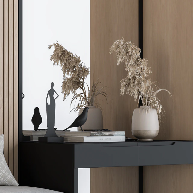 Hallway 02 - Black and Wood Set — Скачать