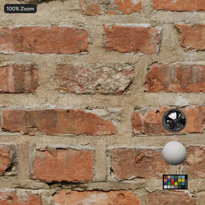 old brick wall texture red — View 2