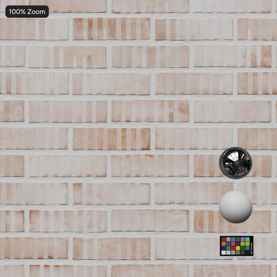 whitewashed grooved running bond brick wall texture — View 2