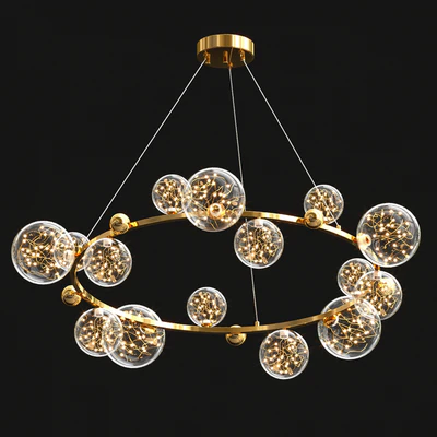 Nordic glass ball chandelier — Ver 3