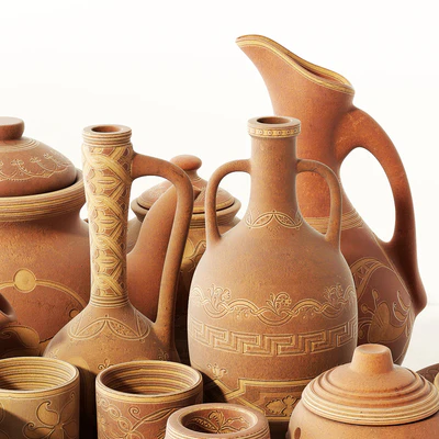 Dishes clay rack n12 / Посуда из глины №12 — Вид 2