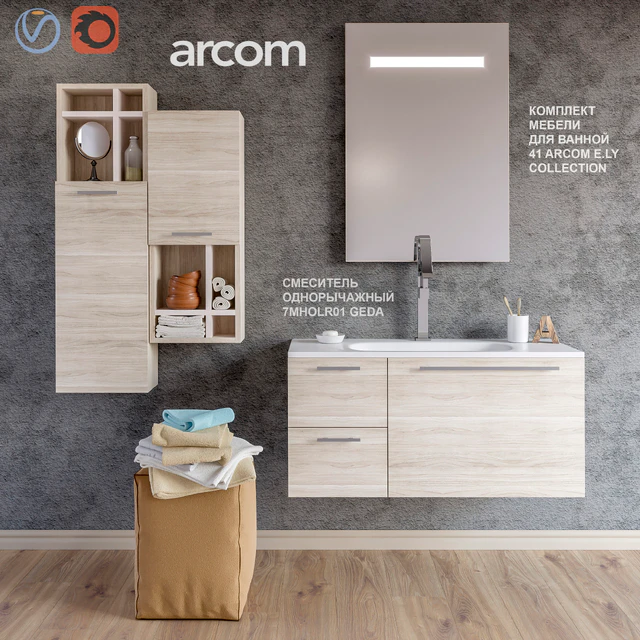 A set of furniture for a bathroom 41 ARCOM E.LY COLLECTION — Descargar