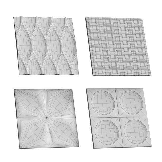 Fluted glass Set 14 — Descargar