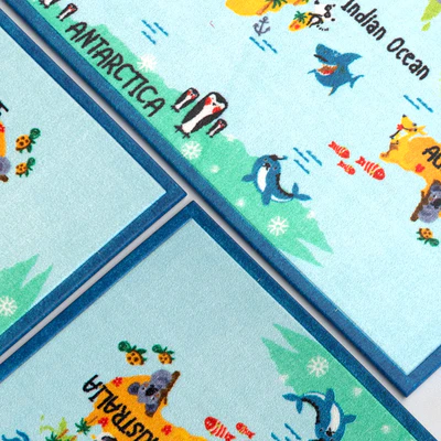 Carpet NuLoom Animal World Map Rug — Ver 2