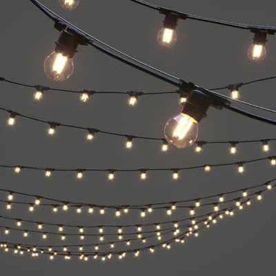 Editable Garland on a rope — Вид 2
