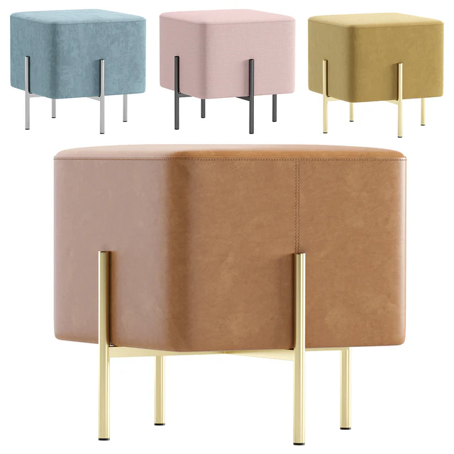 Pouf Gato Velvet and Leather made by Cosmo — Descargar