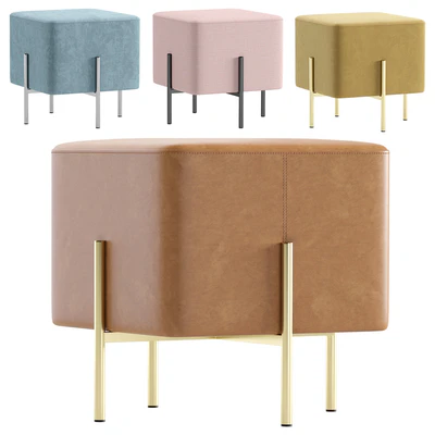 Pouf Gato Velvet and Leather made by Cosmo — Ver 2