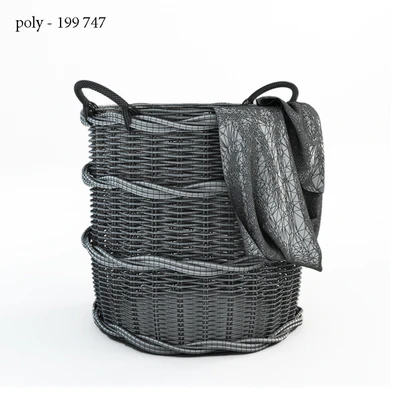 Pottery barn, Chelsea Woven Arurog Rattan Basket, Extra-Large Oval — Ver 2