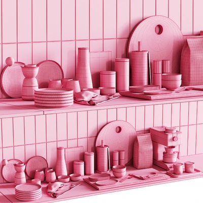 511 kitchen decor set accessories 08 dishes and coffee kit 01 — Вид 2