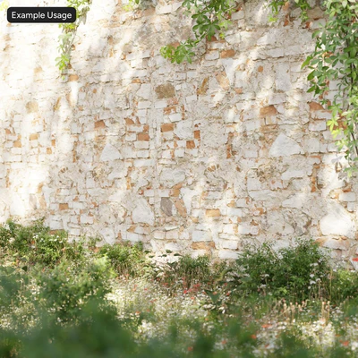 worn plaster on brick wall texture — View 2