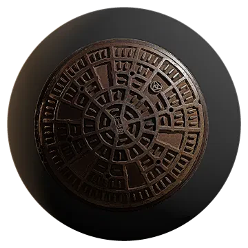 round manhole cover 003 — Скачать