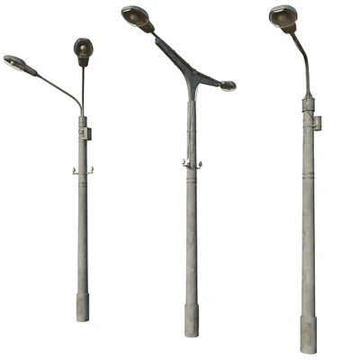 Lamppost (set of 3 poles) — View 2