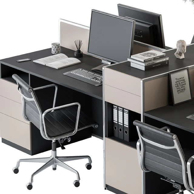 Office Furniture - employee Set 22 — Скачать