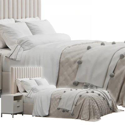 Kennedy  Queen Tufted Headboard Bed — Вид 2