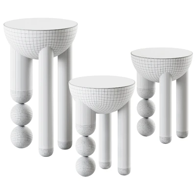 Profiterole Occasional Table / Wooden table — Ver 2