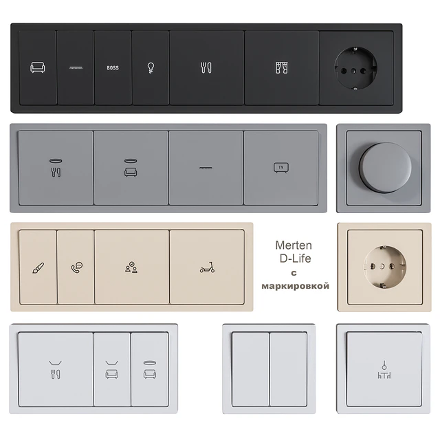 Schneider Electric sockets and switches with markings — Descargar