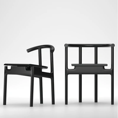 Unika Moblar Inge black / velvet Hans black / velvet Dining chair stool — Ver 2