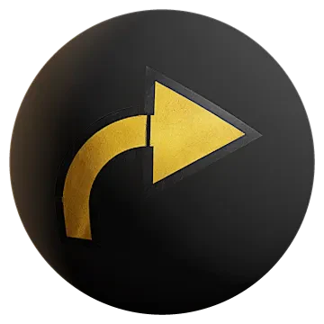 yellow right turn arrow 001 — Скачать