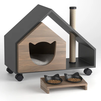 Cat's house Tory and bowl — Ver 1