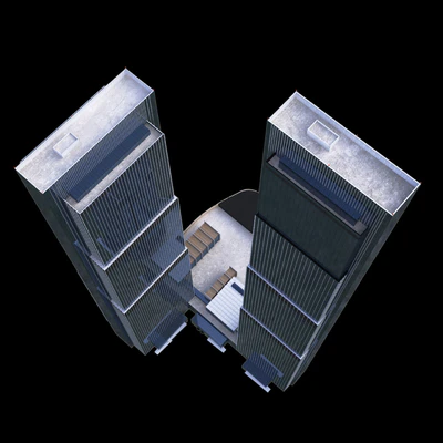 Skyscraper of the Neva Tower (Neva Towers, Moscow-city). — Ver 2