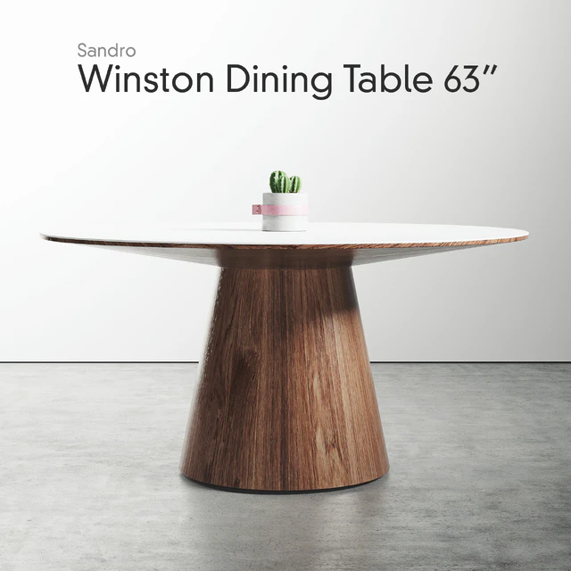 Winston Dining Table Sandro Veneer 63" — Скачать