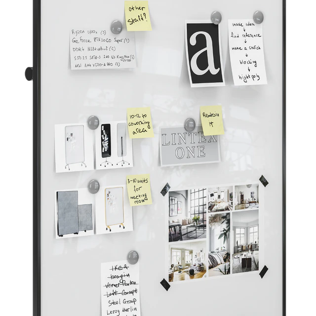 Lintex One Whiteboards with a black or white stand — Descargar