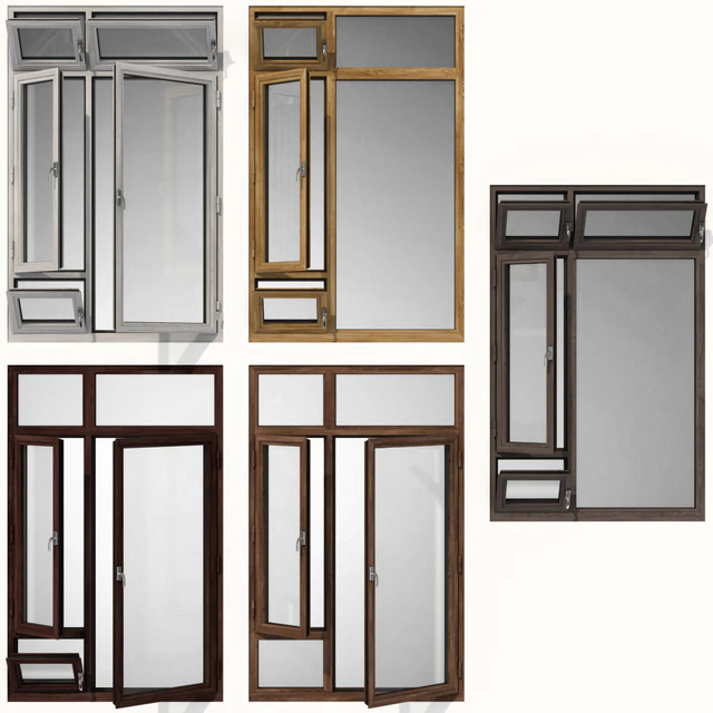 Распашные витражные деревянные окна / Swing stained-glass wooden windows — Скачать