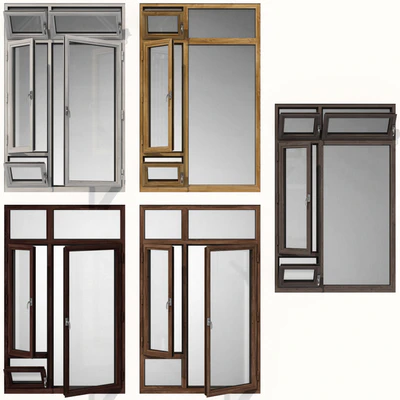 Распашные витражные деревянные окна / Swing stained-glass wooden windows — Вид 1