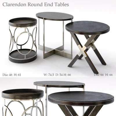 Bernhardt Clarendon Round End Tables — Ver 1