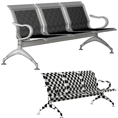 oshujian waiting iron bench chair SJ-8888 — Ver 2