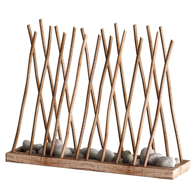 Floor decor made from sticks — Ver 2
