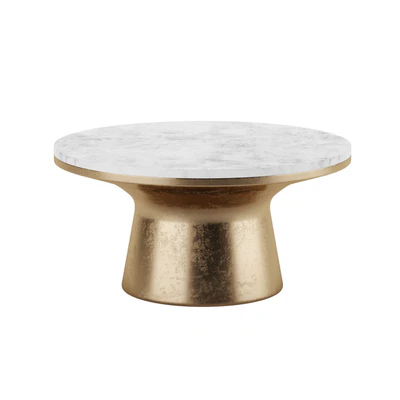 Marble Topped Pedestal Side Table West Elm — Ver 2