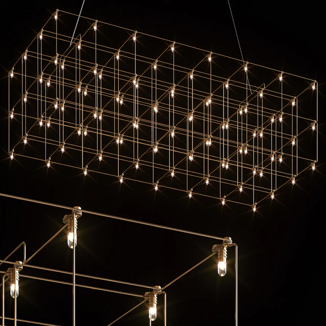 QUASAR UNIVERSE SQUARE DOUBLE SUSPENSION LAMP 87,5 cm — Download
