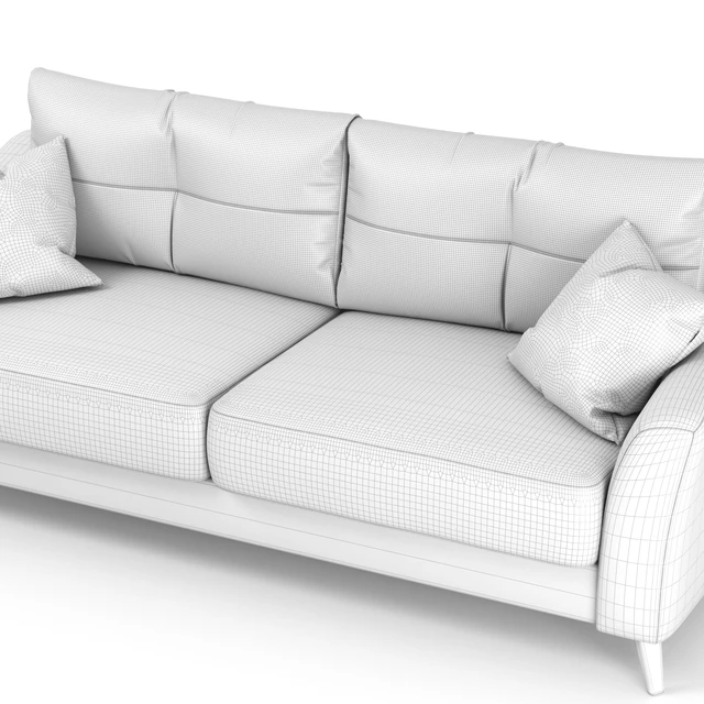 Sofa - bed Amelie from Hoff. Gray, yellow, brown upholstery options, velor. — Descargar