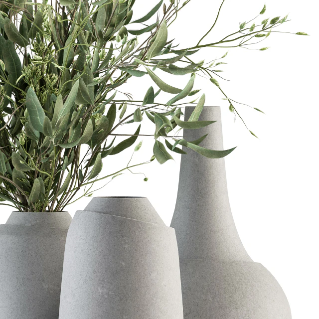 Vase and Plant Decorative Set - Set 81 — Скачать