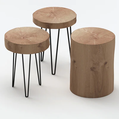 Coffee tables made of stumps — Ver 3