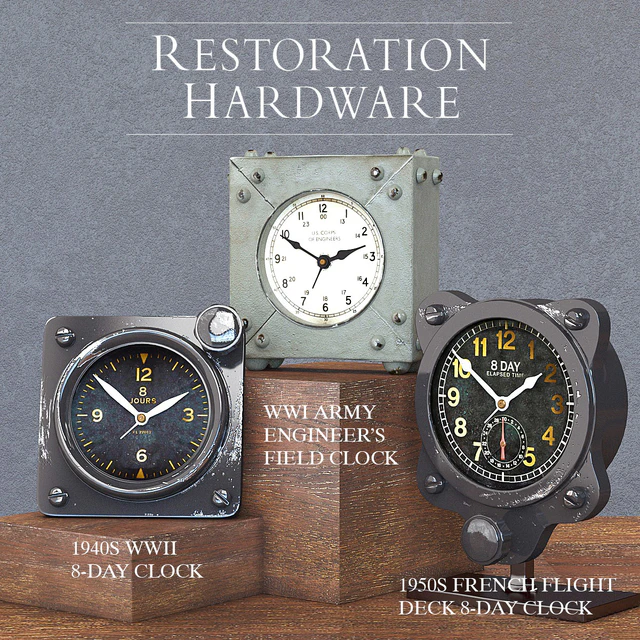 RH CLOCK DECORATION SET OF 3 — Descargar