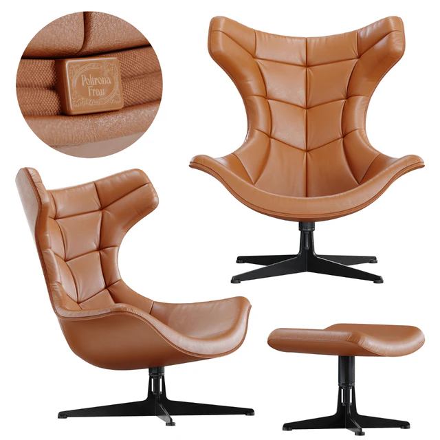 Poltrona Frau / Regina Armchair and Ottoman — Descargar