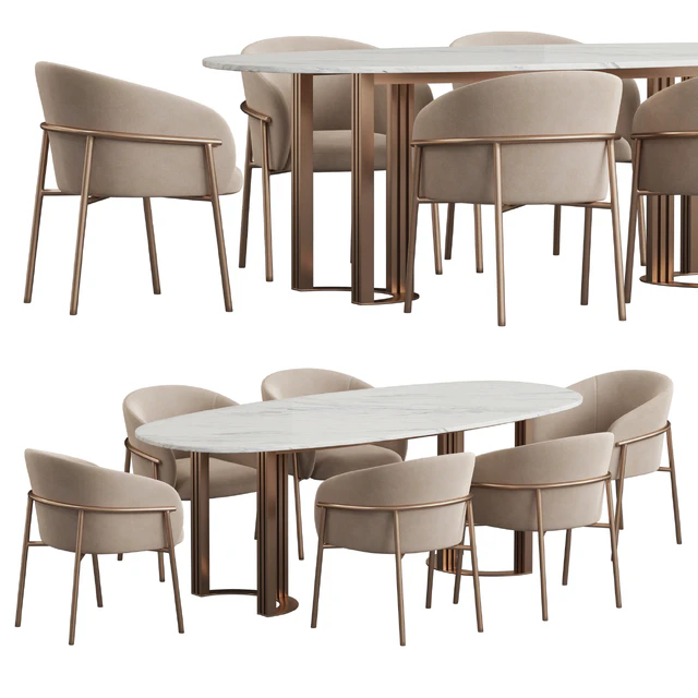 Hudkoff Lord table Rimo chair Dining set — Скачать