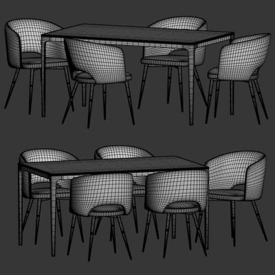 Basel Chair Canto Table Dining Set — Ver 2