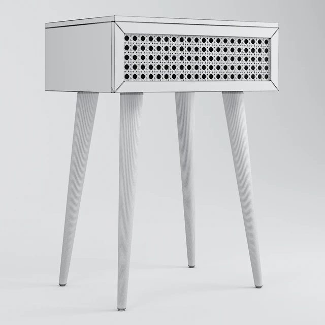 Light Oak Daintree Rattan Bedside Table — Скачать