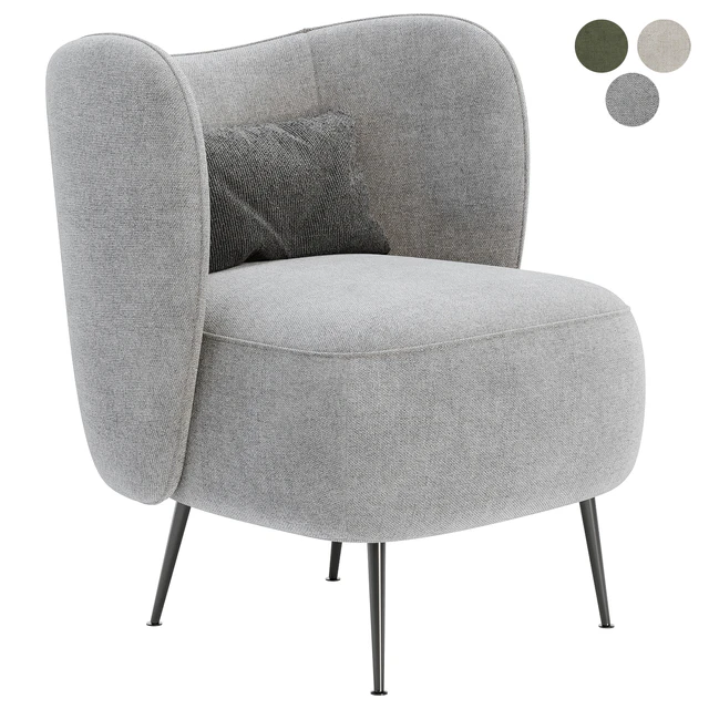 Upholstered Wingback Chair — Скачать
