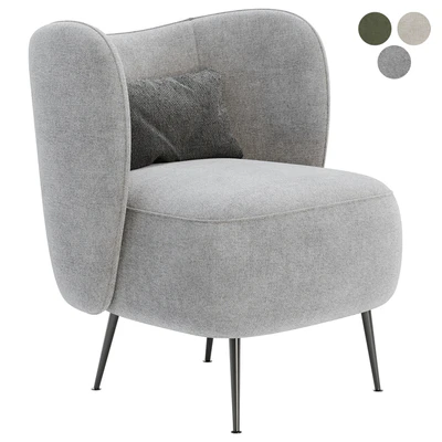 Upholstered Wingback Chair — Вид 2