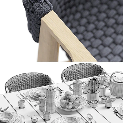 Ethimo Knit Dining Armchair and Dining Table — Вид 2