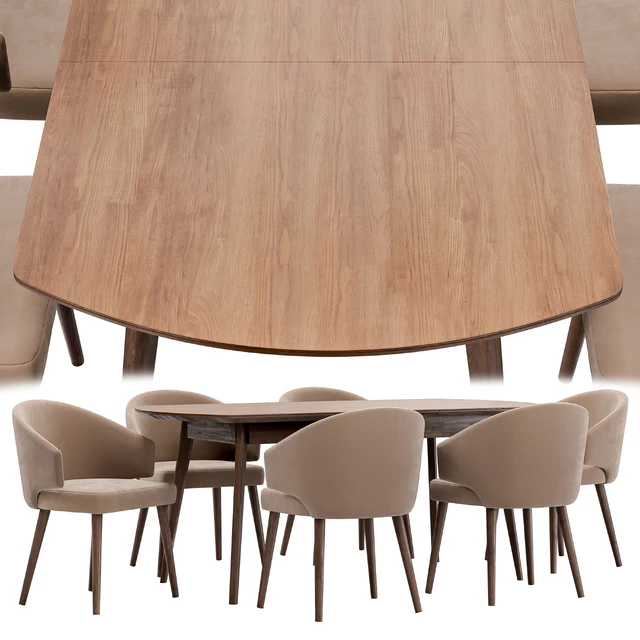 Alisia dining chair and Atlas table — Descargar