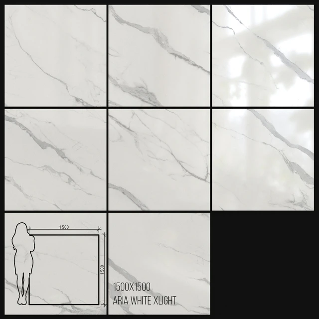 Керамическая Плитка Urbatek Porcelanosa Xlight Aria White 1500x1500 — Скачать